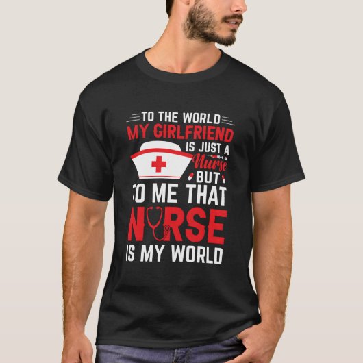 世界に私の友人はただの看護師 Tシャツ (正面)