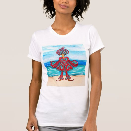 世界に笑顔をもたらす面白いTシャツ Tシャツ (正面)