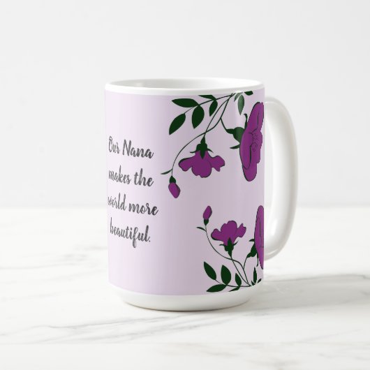 世界に美しい紫のフローラ|過去記事 コーヒーマグカップ (正面右)