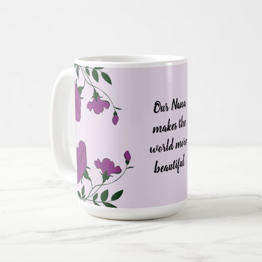 世界に美しい紫のフローラ|過去記事 コーヒーマグカップ (正面左)