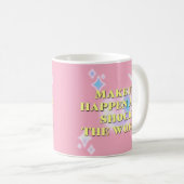 世界に衝撃を与える コーヒーマグカップ (正面右)