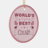 世界のいとこ最高のこ セラミックオーナメント (右)