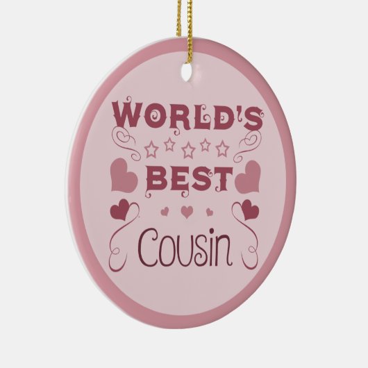 世界のいとこ最高のこ セラミックオーナメント (右)
