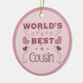 世界のいとこ最高のこ セラミックオーナメント (左)