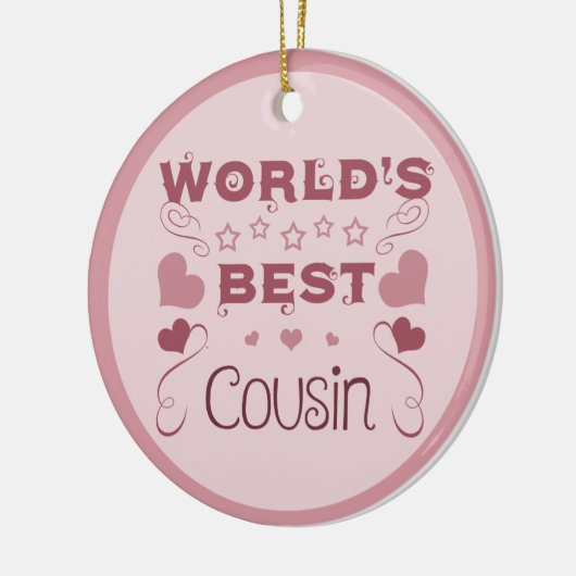 世界のいとこ最高のこ セラミックオーナメント (左)