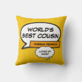 世界のいとこ最高ののおもしろいモダン漫画 クッション (裏面)