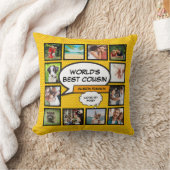 世界のいとこ最高のの写真コラージュモダンおもしろい クッション (ブランケット)