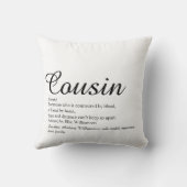 世界のいとこ最高のの定義スクリプト クッション (裏面)