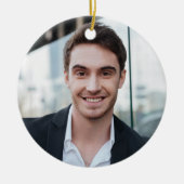 世界のいとこ最高のの定義雪片の写真 セラミックオーナメント (正面)