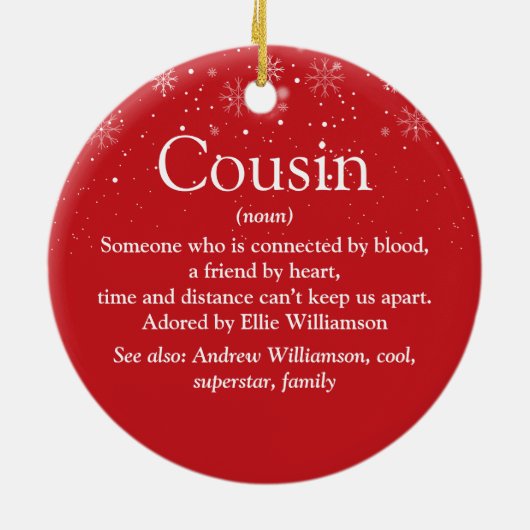 世界のいと最高のこの定義の雪 セラミックオーナメント (裏面)