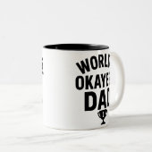 世界のおか家パパおもしろい父の日 ツートーンマグカップ (正面右)