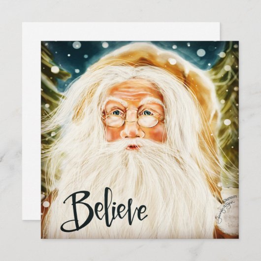 世界のおじいさんサンタ クリスマスの魔法を信じて シーズンカード (正面/裏面)