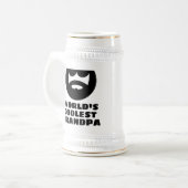 世界のおじいちゃんクールビールスタインマグのプレゼント ビールジョッキ (正面左)