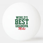 世界のおじいちゃん最高ののクリスマスフォト 卓球ボール (正面)