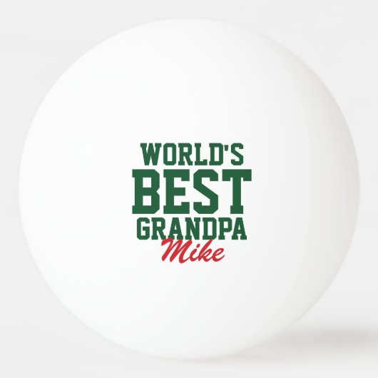 世界のおじいちゃん最高ののクリスマスフォト 卓球ボール (正面)