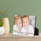 世界のおじいちゃん最高のの写真 フォトプラーク