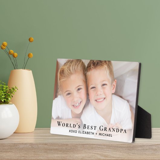 世界のおじいちゃん最高のの写真 フォトプラーク