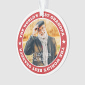 世界のおじいちゃん最高のススターモダンの写真カスタム。 オーナメント (正面)