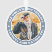 世界のおじいちゃん最高のススターモダンの写真カスタム。 オーナメント (裏面)