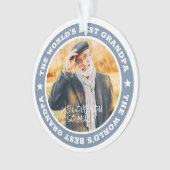 世界のおじいちゃん最高のススターモダンの写真カスタム。 オーナメント (正面)