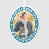 世界のおじいちゃん最高のススターモダンの写真カスタム。 オーナメント (正面)