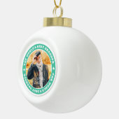 世界のおじいちゃん最高のススターモダンの写真カスタム。 セラミックボールオーナメント (右)