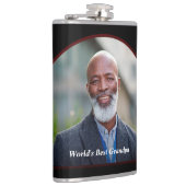 世界のおじいちゃん最高のパパ父の写真をパーソナライズ フラスク (右)