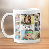 世界のおじいちゃん最高の写真コラージュ コーヒーマグカップ