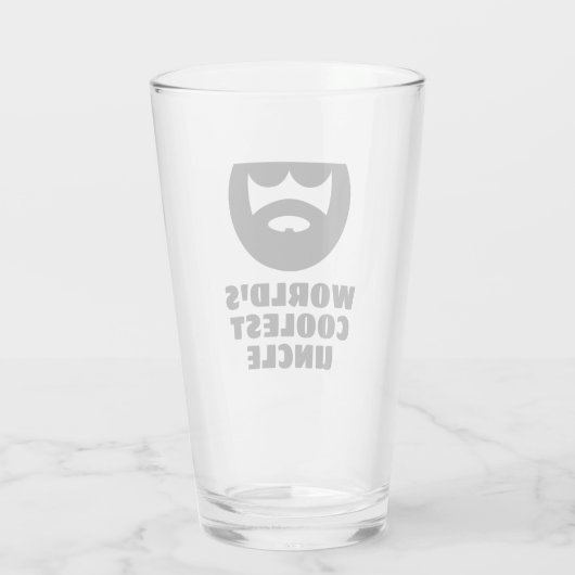 世界のおじクールさんのビールグラスおもしろいギフト タンブラーグラス (裏面)