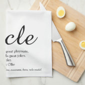 世界のおじ最高のさん、Funcle定モダン義 キッチンタオル (四つ折り)