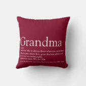 世界のおばあちゃん最高のおばあちゃん定義ブルゴーニュ クッション (裏面)