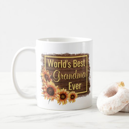 世界のおばあちゃん最高のが今まで撮影 コーヒーマグカップ (ドーナツ)