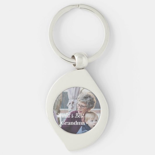 世界のおばあちゃん最高ののをKeychainシンプルにパーソナライズ キーホルダー (正面)