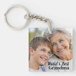 世界のおばあちゃん最高ののをKeychainシンプルにパーソナライズ キーホルダー
