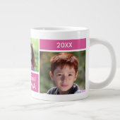 世界のおばあちゃん最高のの写真コラージュ ジャンボコーヒーマグカップ (右)