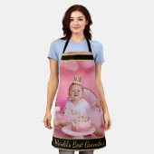 世界のおばあちゃん最高のの写真 エプロン (着用した状態)