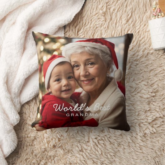 世界のおばあちゃん最高のの写真 クッション (ブランケット)