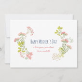 世界のおばあちゃん最高のの母の日の写真カード カード (裏面)