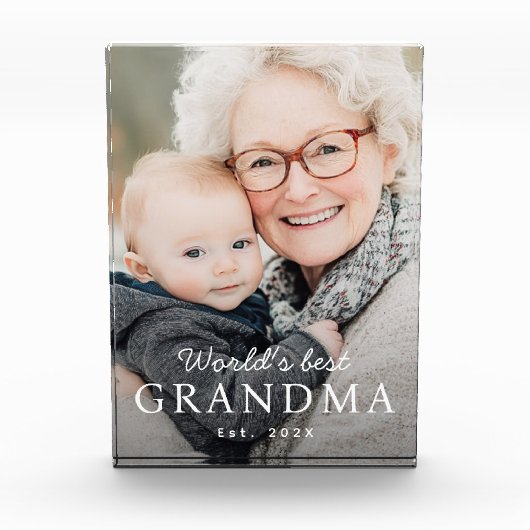 世界のおばあちゃん最高のの祖母の最盛期 フォトブロック (正面)