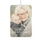 世界のおばあちゃん最高のの祖母のEst Year写真 カーエアーフレッシュナー (正面)