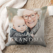 世界のおばあちゃん最高のの祖母のEst Year写真 クッション (ブランケット)
