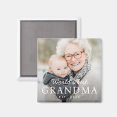 世界のおばあちゃん最高のの祖母のEst Year写真 マグネット (正面/裏面)