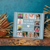 世界のおばあちゃん最高のの素晴らし孫12フォトブルー フォトプラーク (側面)