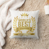 世界のおばあちゃん最高のよ、おばあちゃん金ゴールドおもしろい クッション (ブランケット)