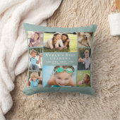 世界のおばあちゃん最高のフォトコラージュグリーン クッション (ブランケット)