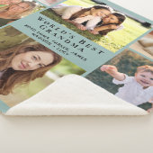 世界のおばあちゃん最高のフォトコラージュセージ シェルパブランケット (3/4)