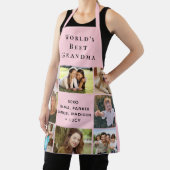 世界のおばあちゃん最高のフォトコラージュピンク エプロン (インサイチュ)