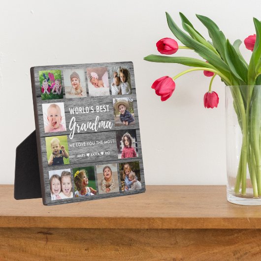 世界のおばあちゃん最高の12写真グランドキッズグレーウッド フォトプラーク