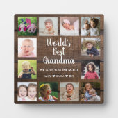 世界のおばあ最高のあおばあちゃん12フォトウッド フォトプラーク (正面)
