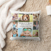 世界のおばあ最高のあちゃんコラージュパーソナライズされた クッション (ブランケット)